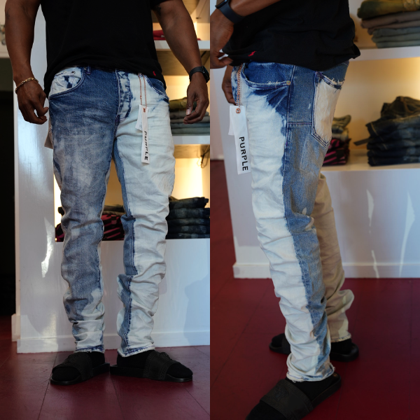 Purple Brand Distressed Straight Leg Jeans in Blue for Men