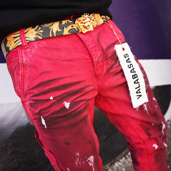 Valabasas Red Stack Denim Pants