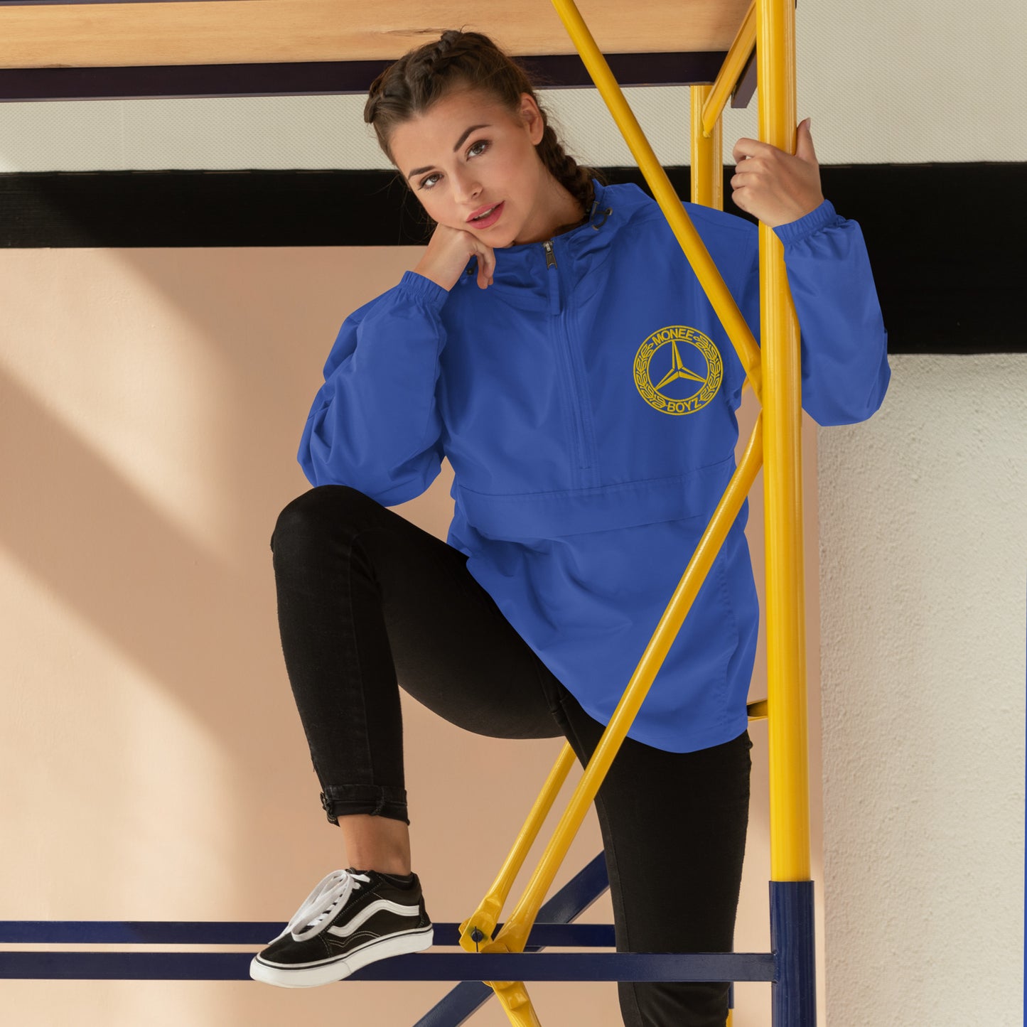 Moneeboyz Embroidered Champion Packable Jacket