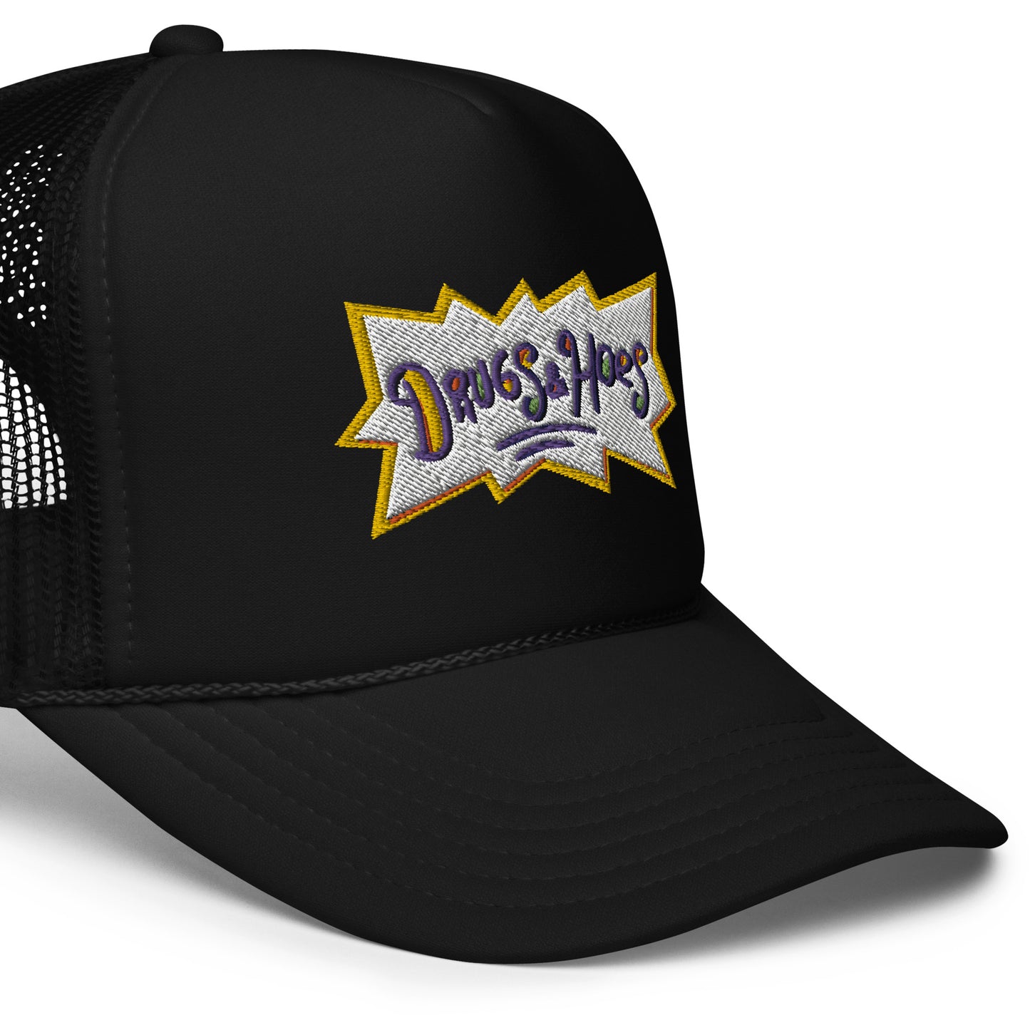 Drugz and Hoes Foam trucker hat