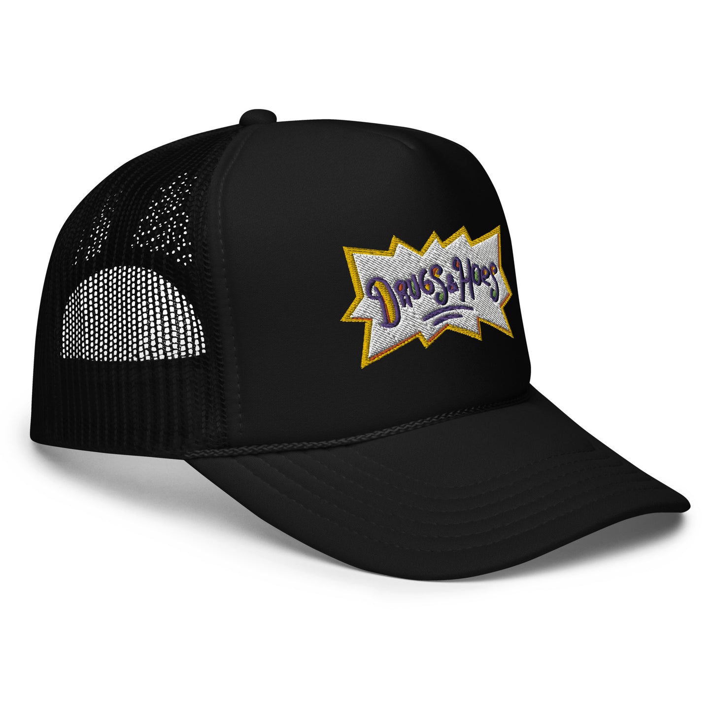 Drugz and Hoes Foam trucker hat
