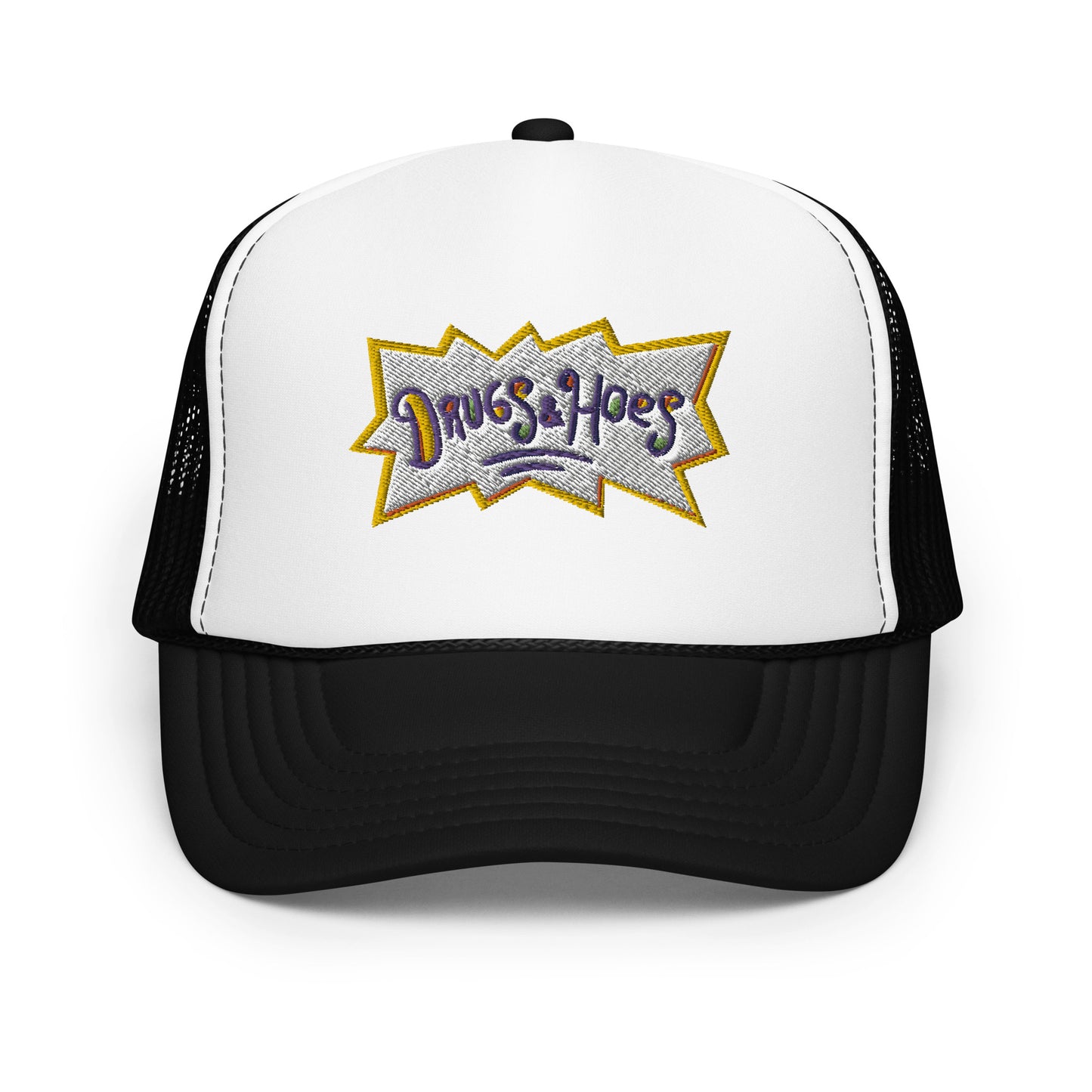 Drugz and Hoes Foam trucker hat