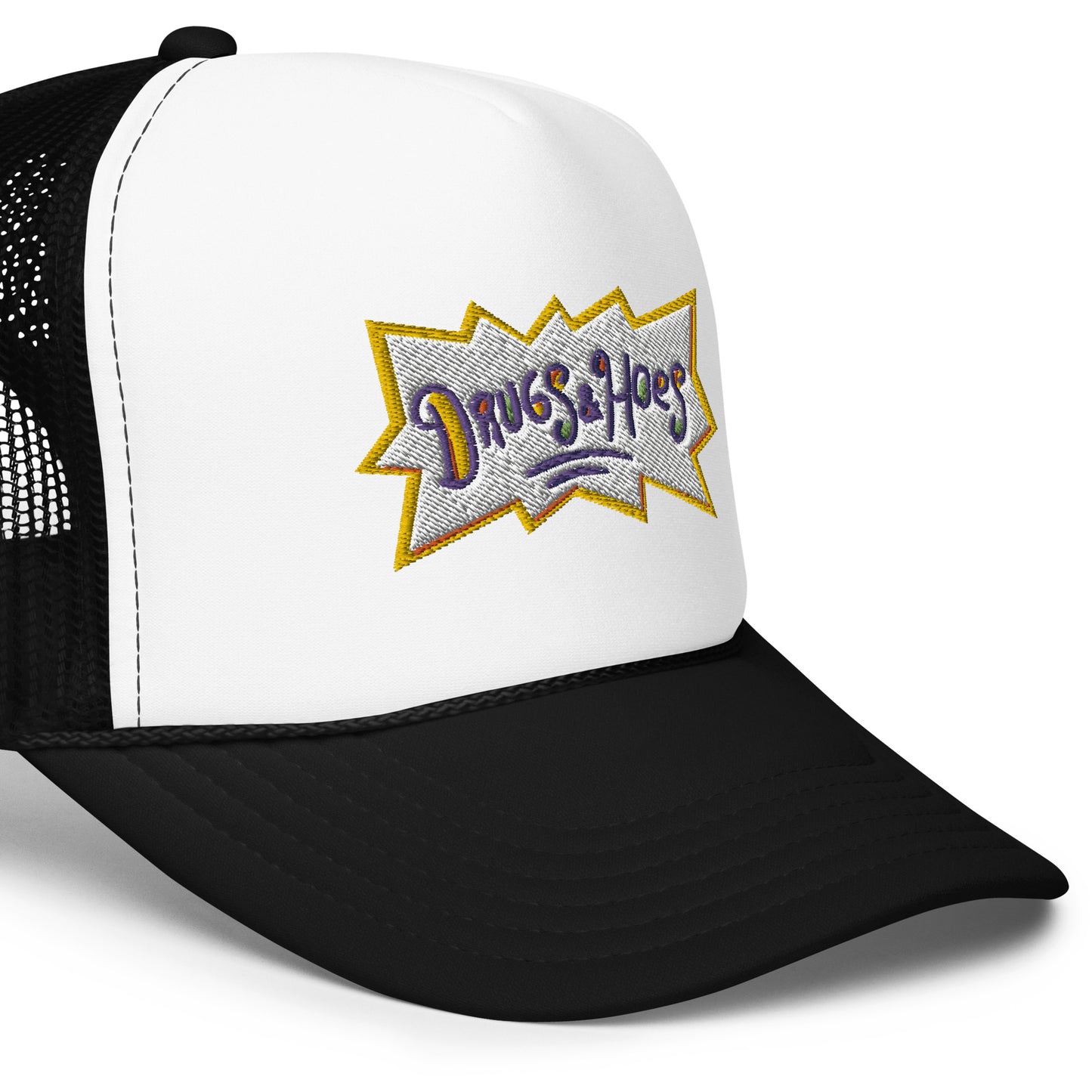 Drugz and Hoes Foam trucker hat