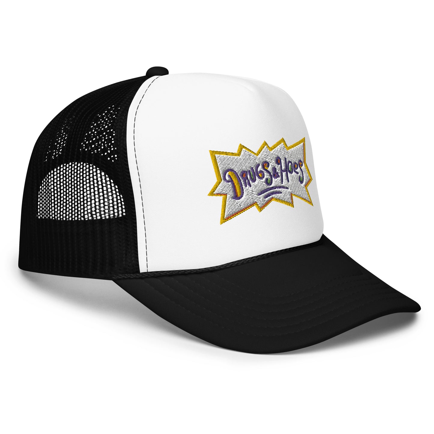 Drugz and Hoes Foam trucker hat
