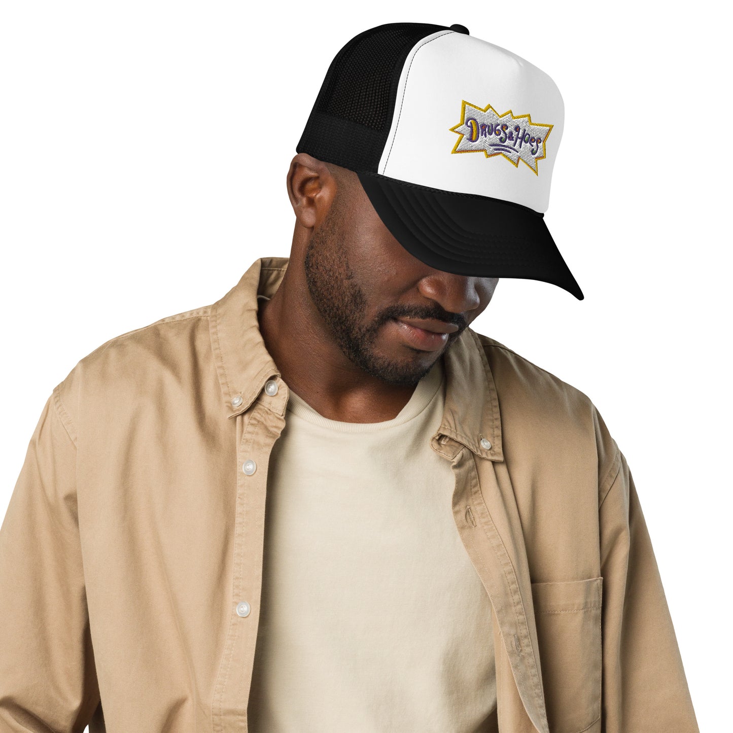 Drugz and Hoes Foam trucker hat