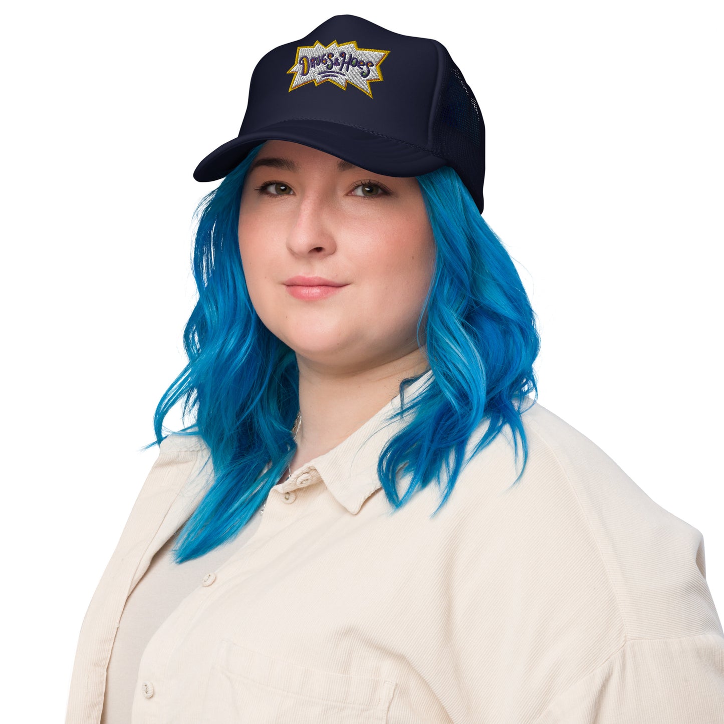 Drugz and Hoes Foam trucker hat