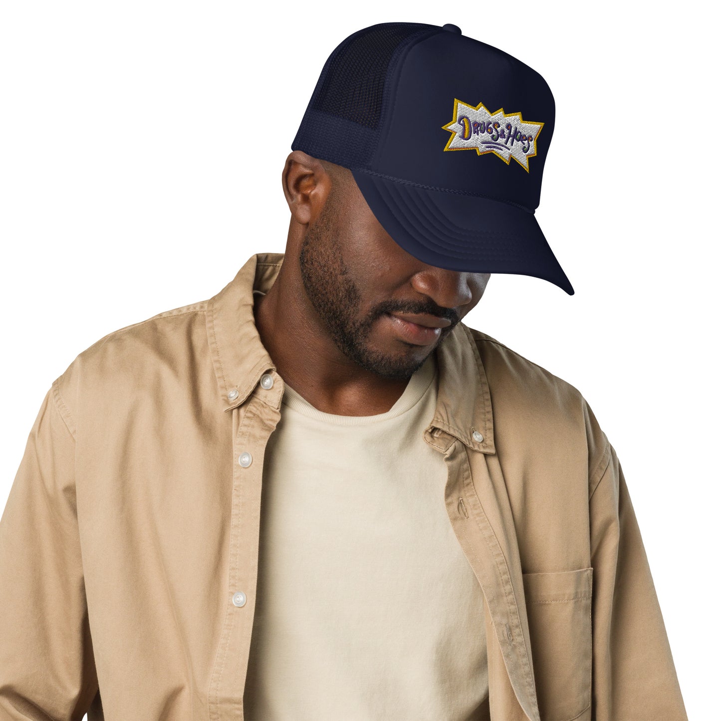 Drugz and Hoes Foam trucker hat