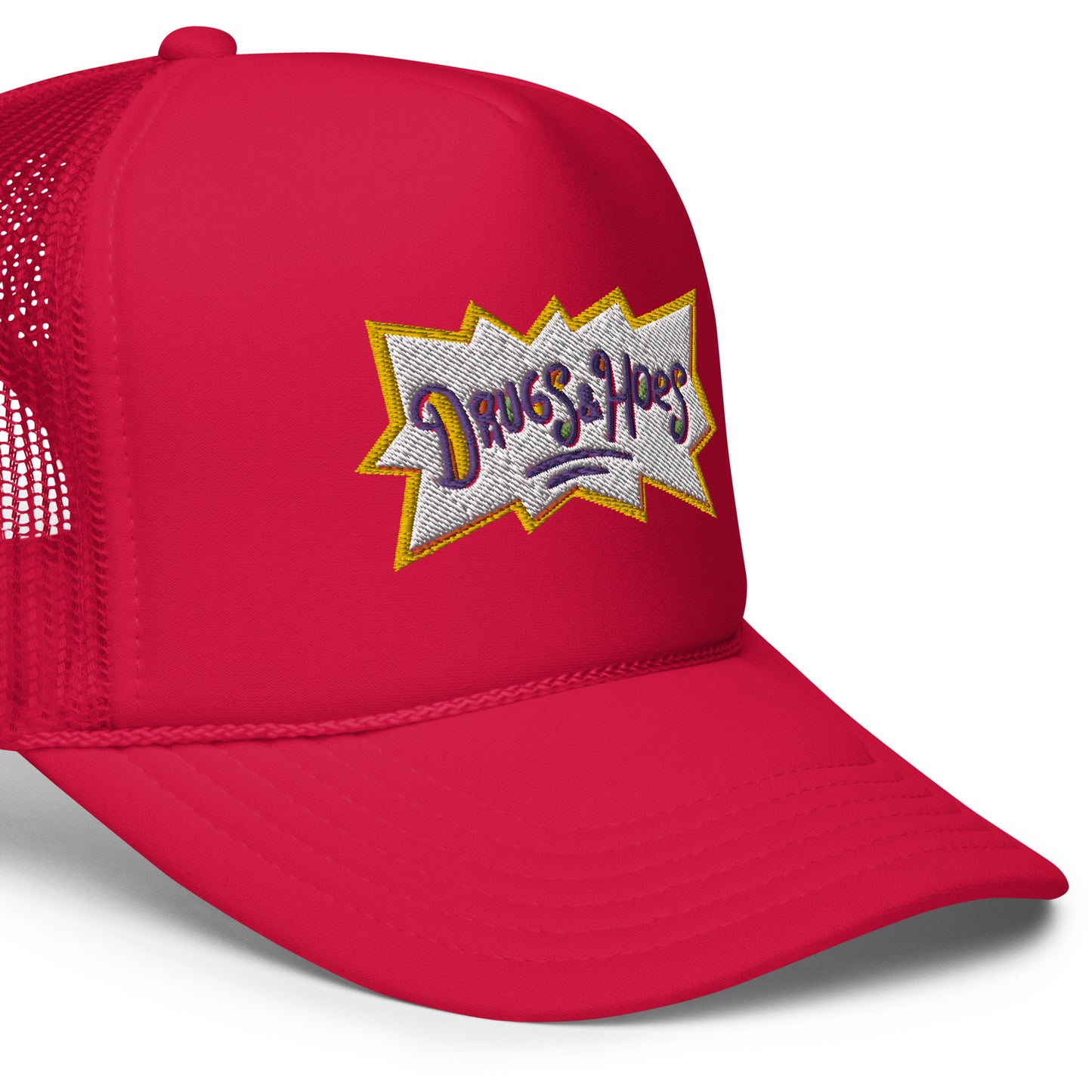 Drugz and Hoes Foam trucker hat