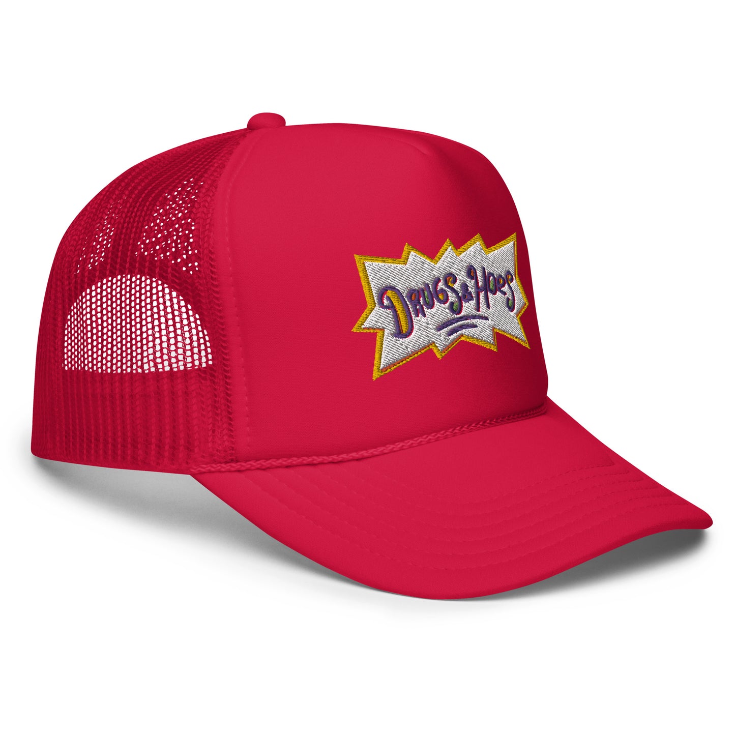 Drugz and Hoes Foam trucker hat