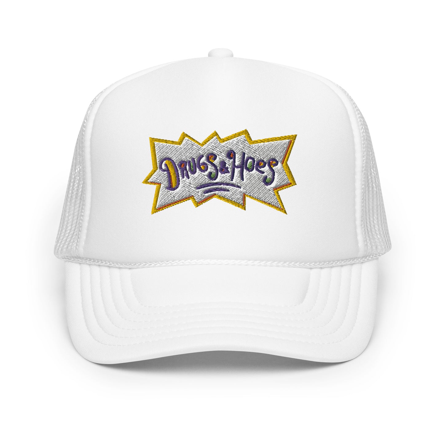 Drugz and Hoes Foam trucker hat