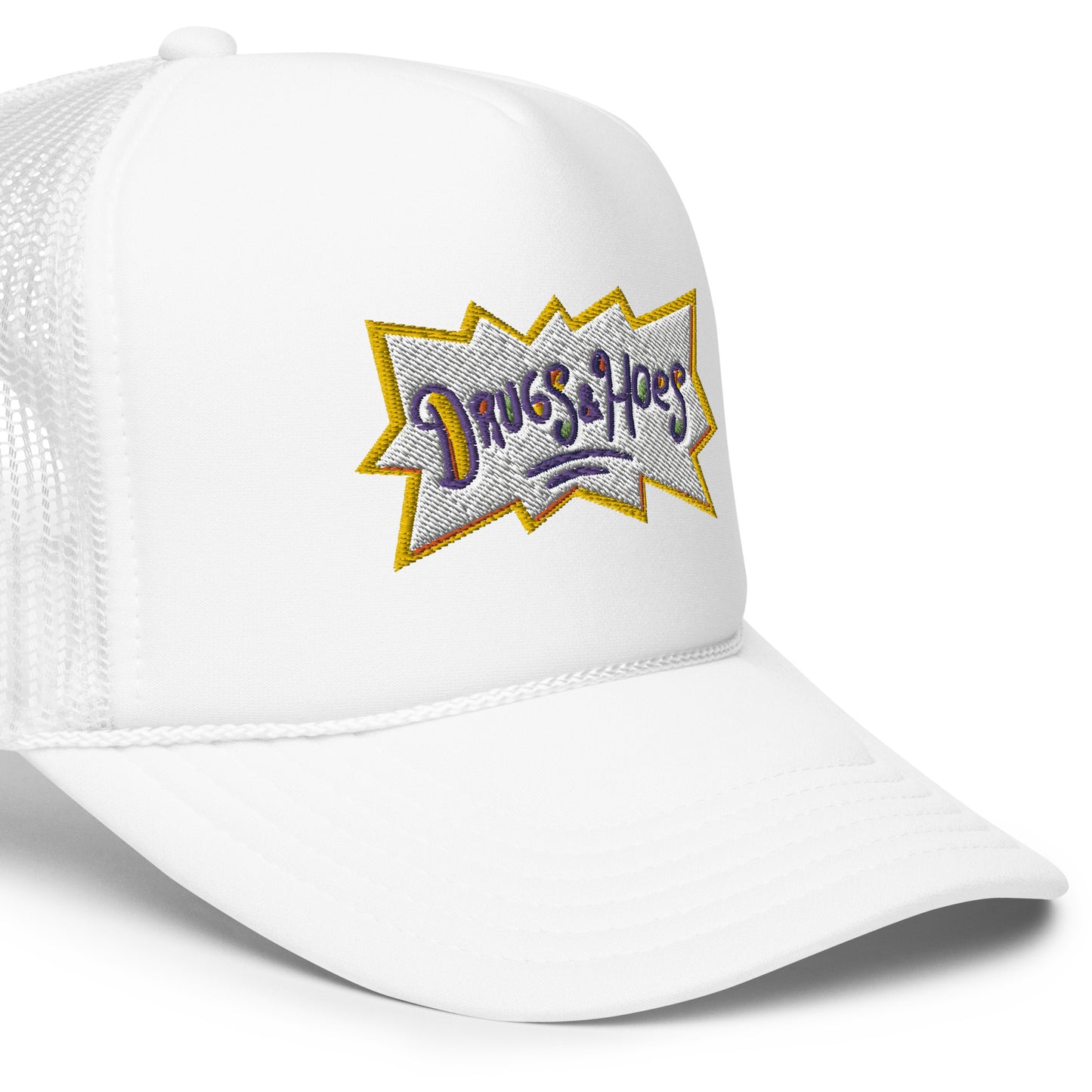 Drugz and Hoes Foam trucker hat