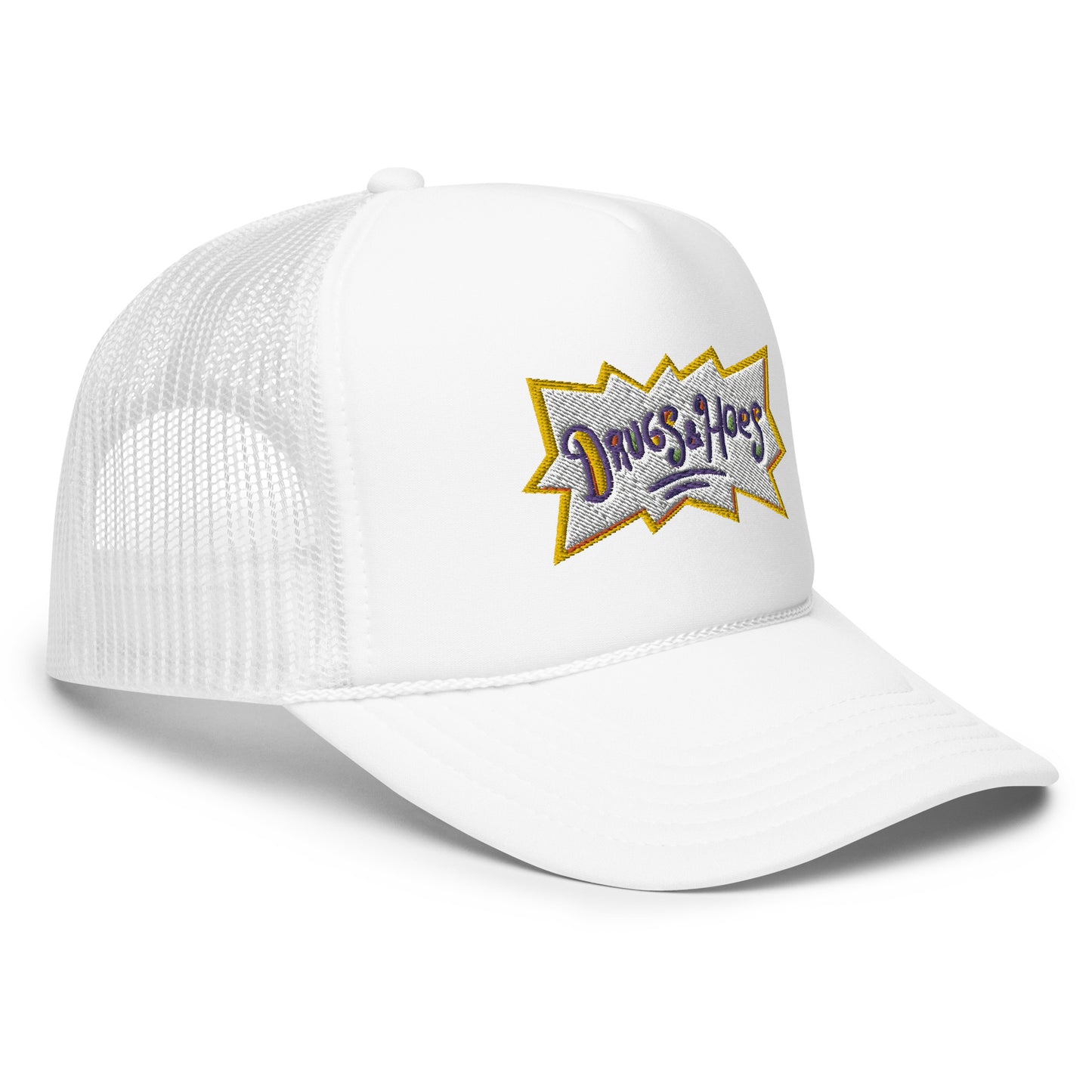 Drugz and Hoes Foam trucker hat