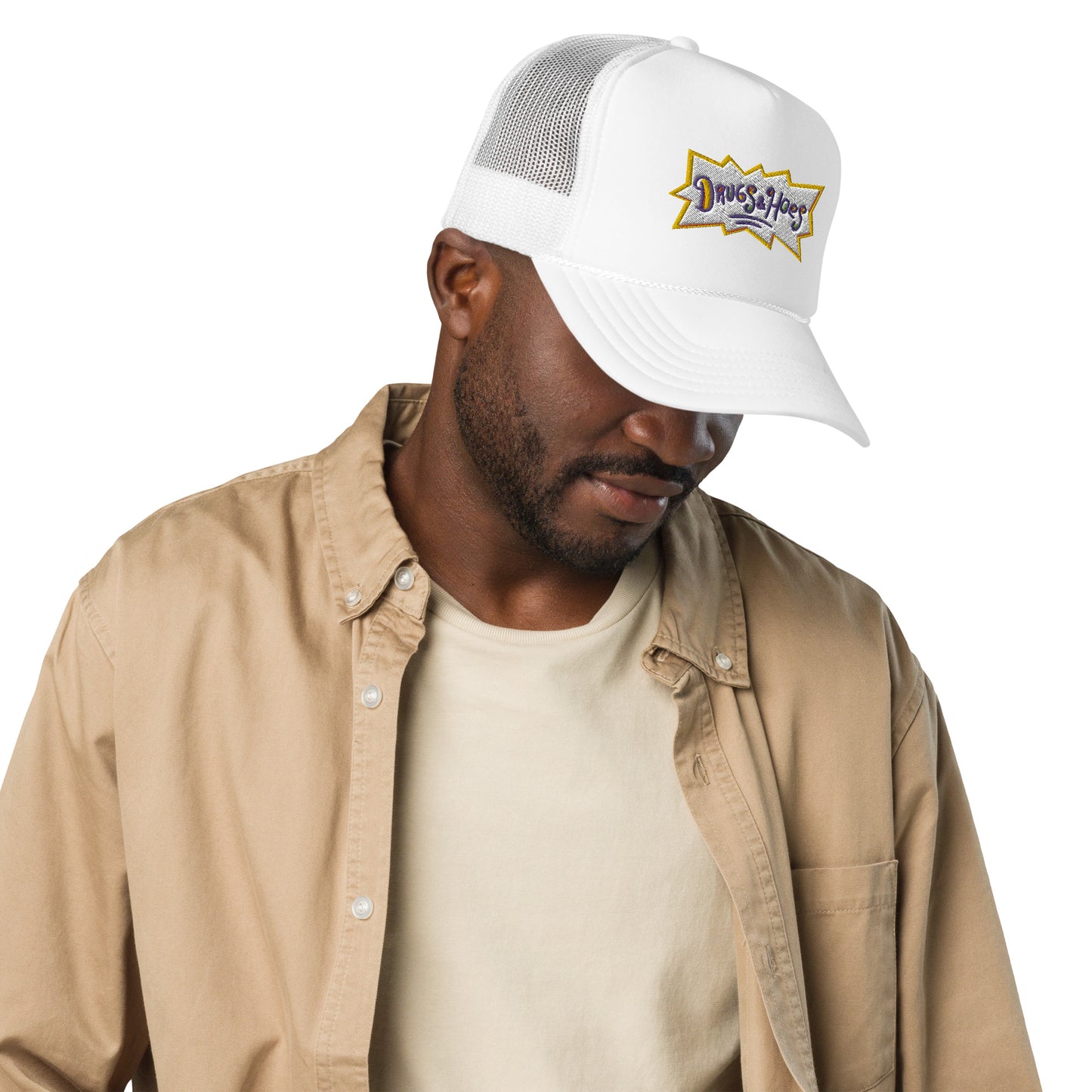 Drugz and Hoes Foam trucker hat