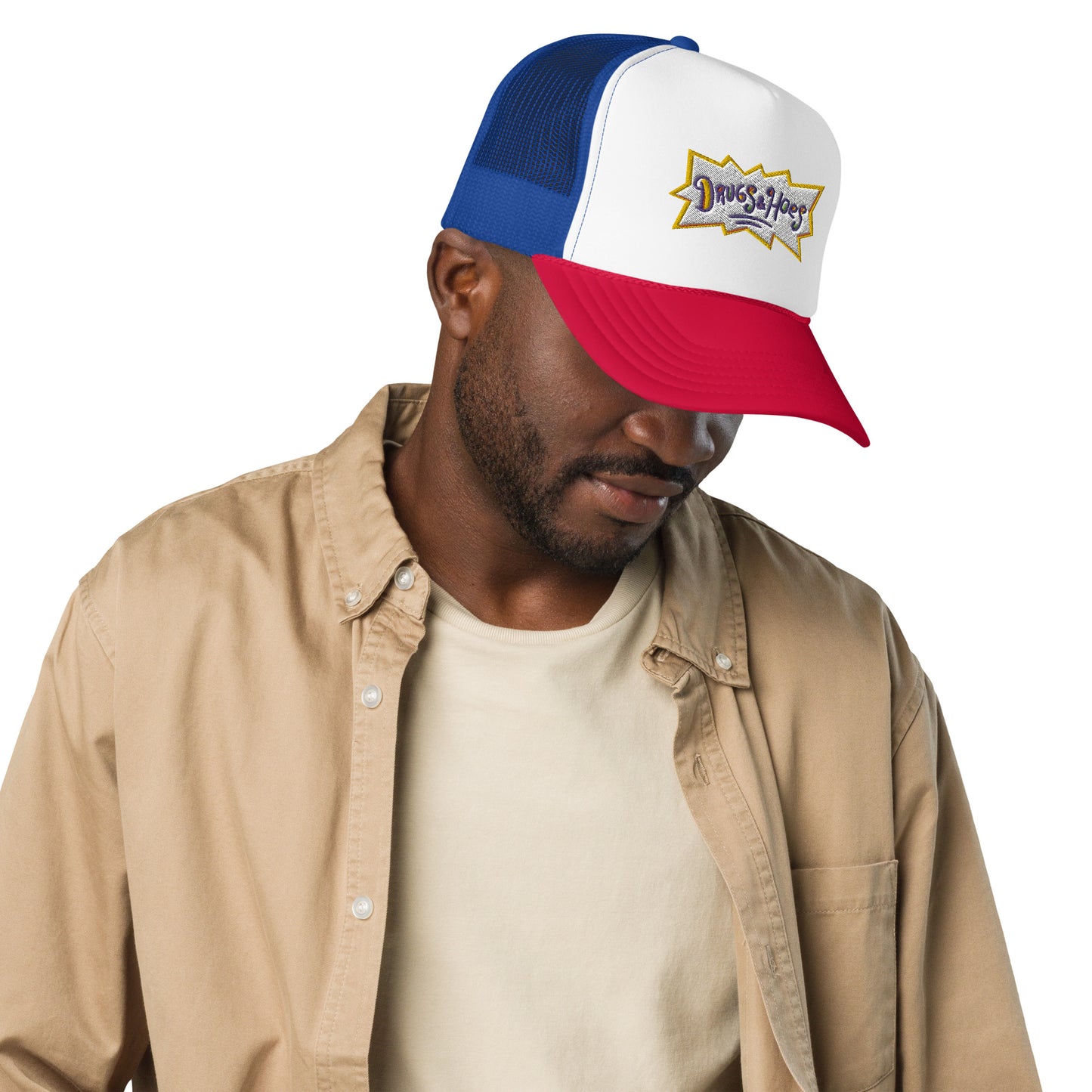 Drugz and Hoes Foam trucker hat