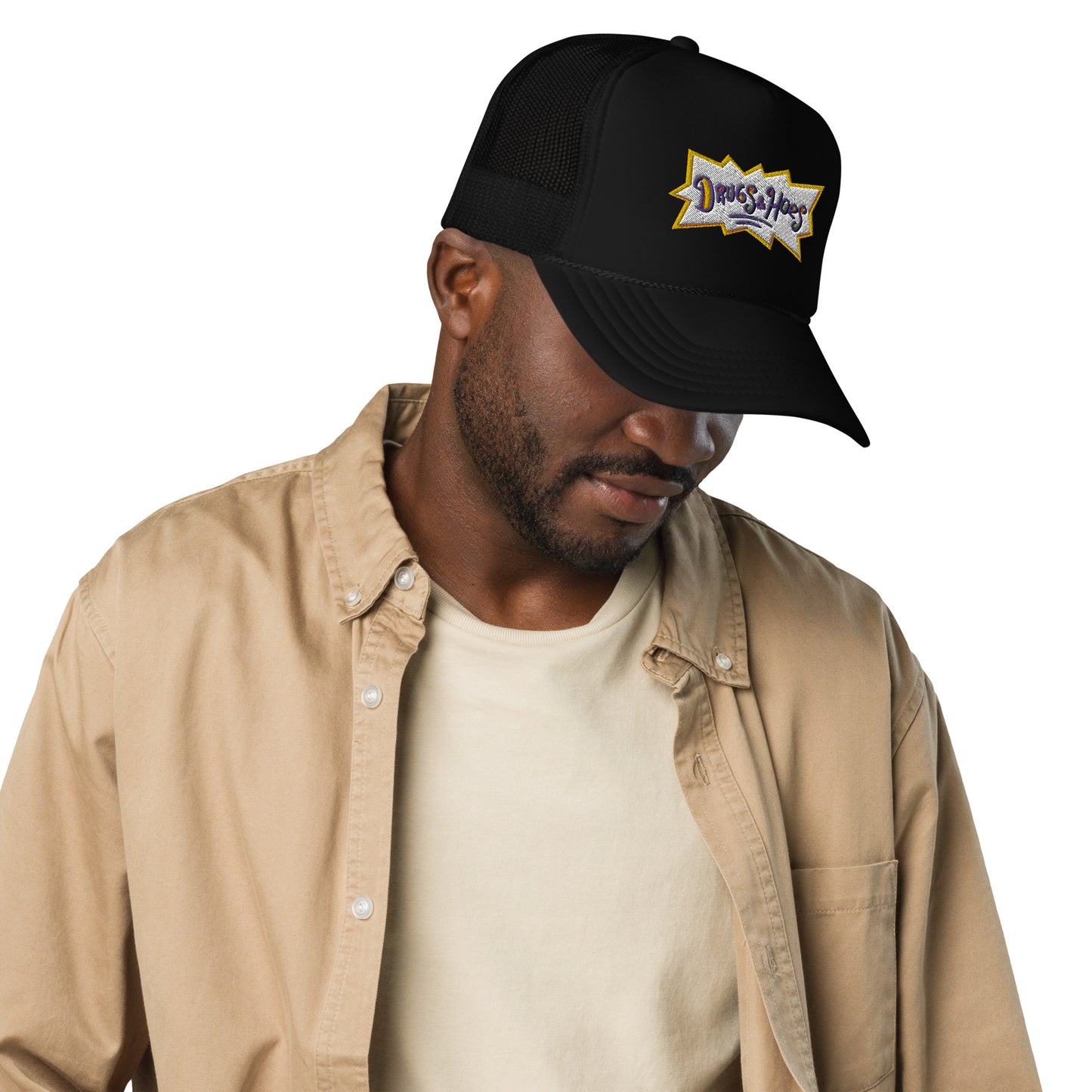 Drugz and Hoes Foam trucker hat
