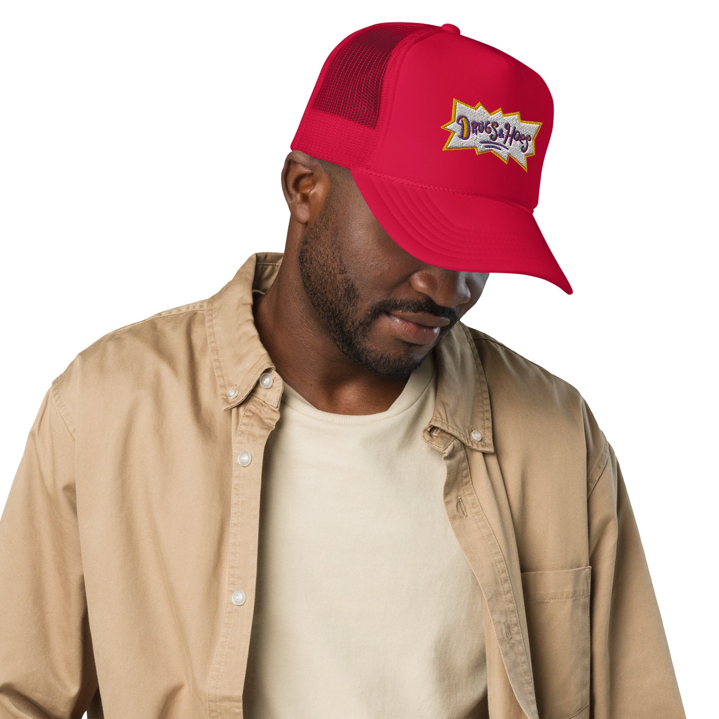 Drugz and Hoes Foam trucker hat
